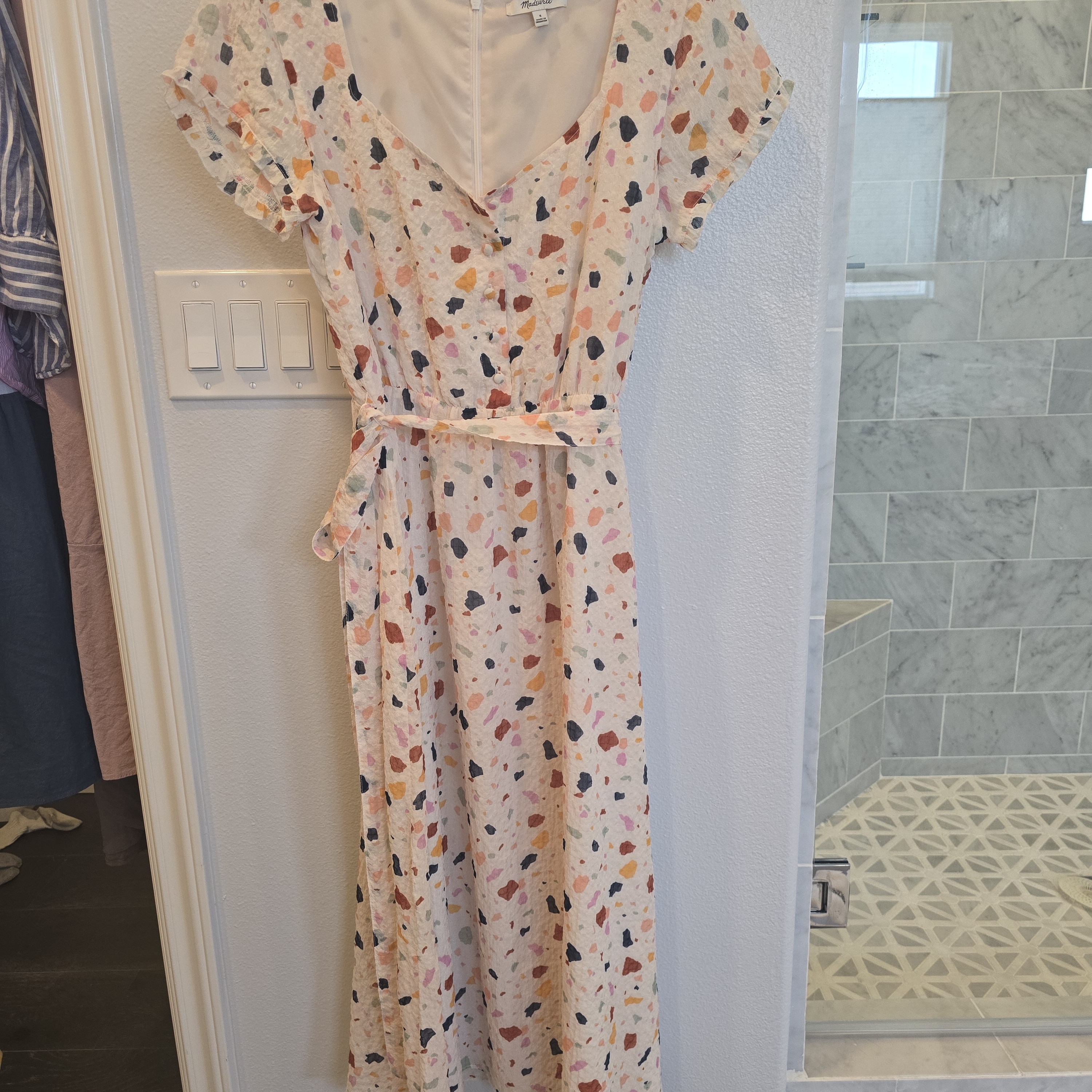 Madewell Midi Sundress With Sweetheart Neckline Sz 4